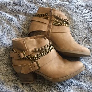 Tan Ankle Booties